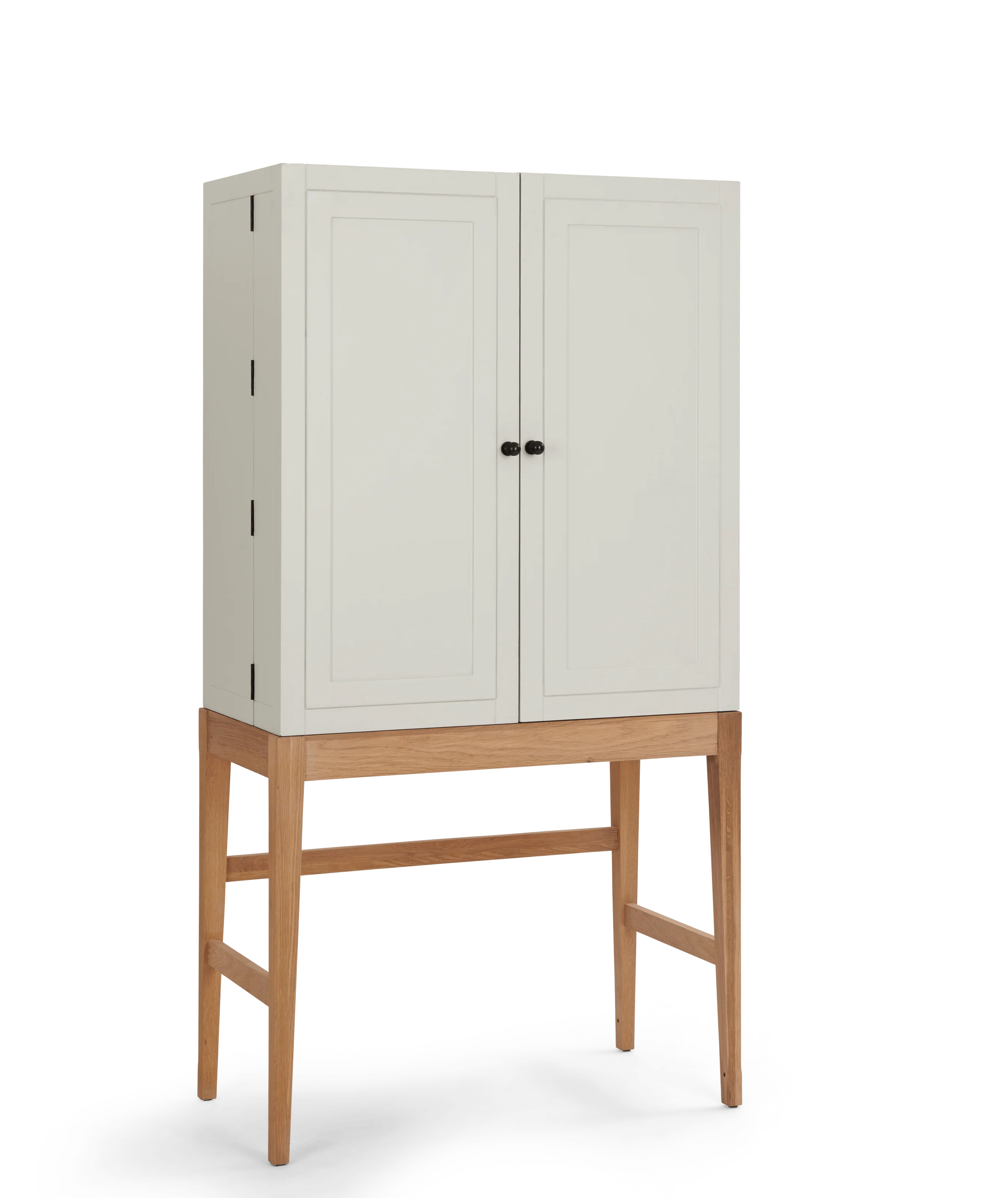 Ardingly Mirrored Drinks & Storage Cabinet with Oak Base - Image 4