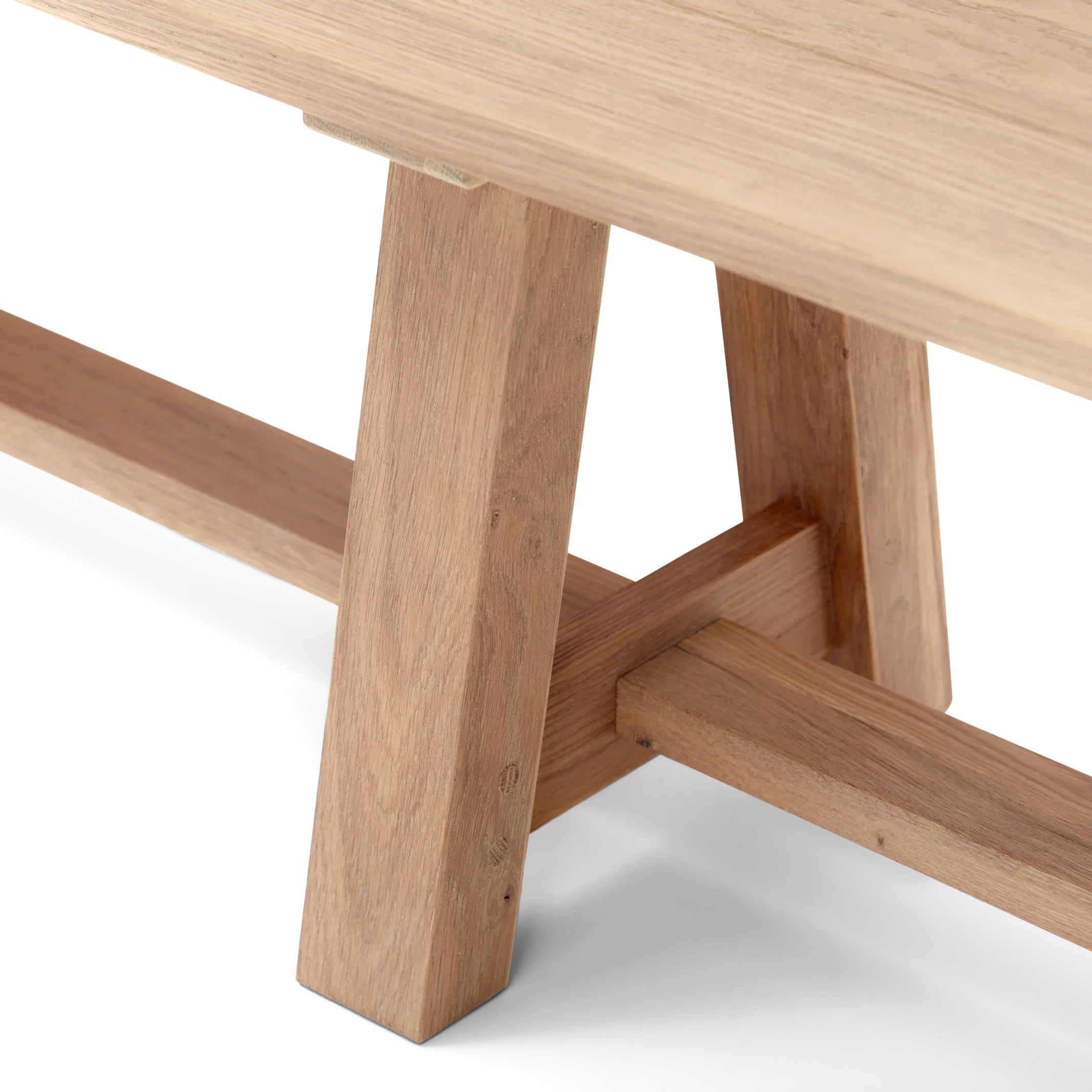 Arundel 4-5 Seater Oak Dining Bench - Image 8