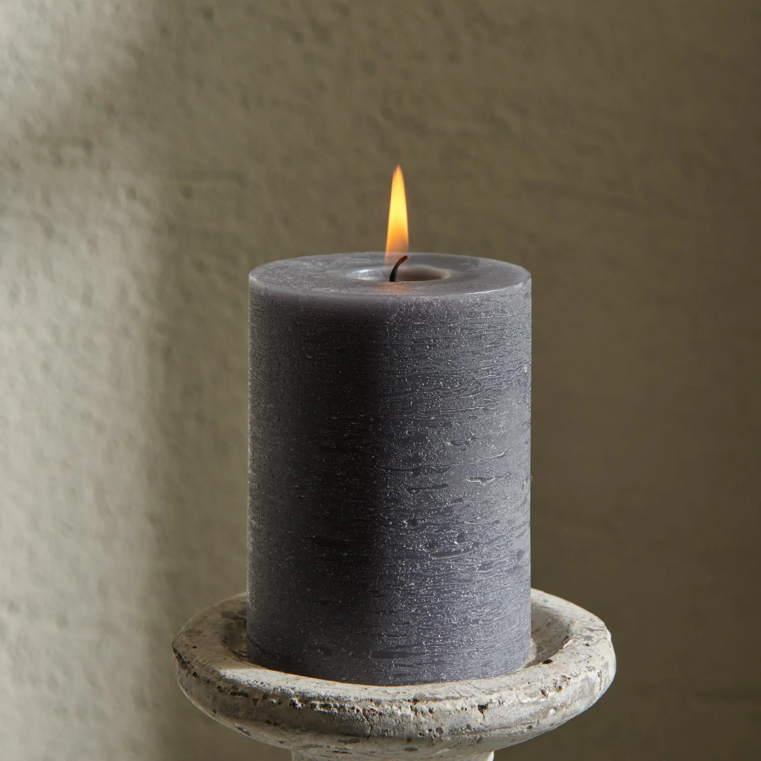 Blyton Pillar Candle, Charcoal - Image 3