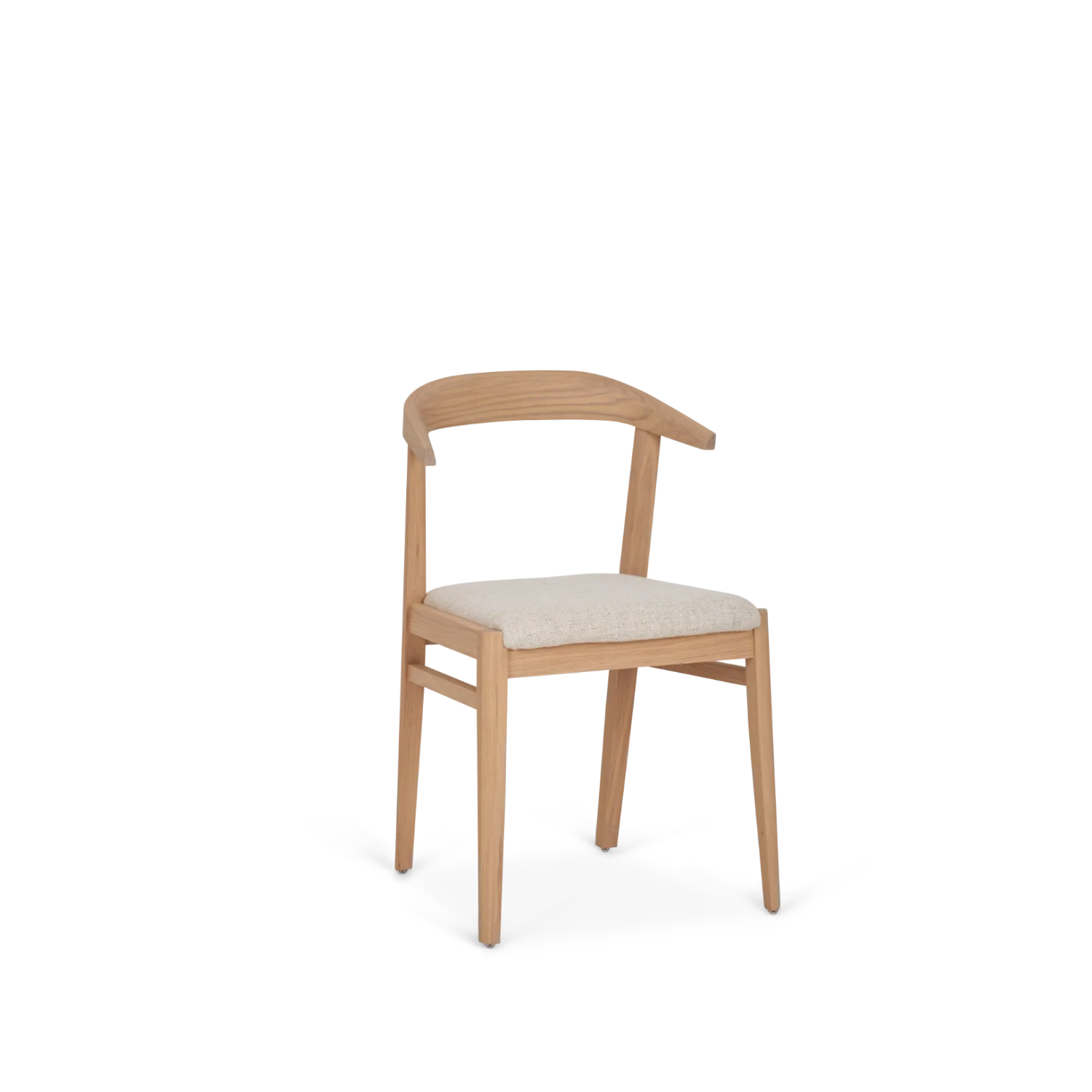 Borough Oak Dining Chair, Boucle Ecru