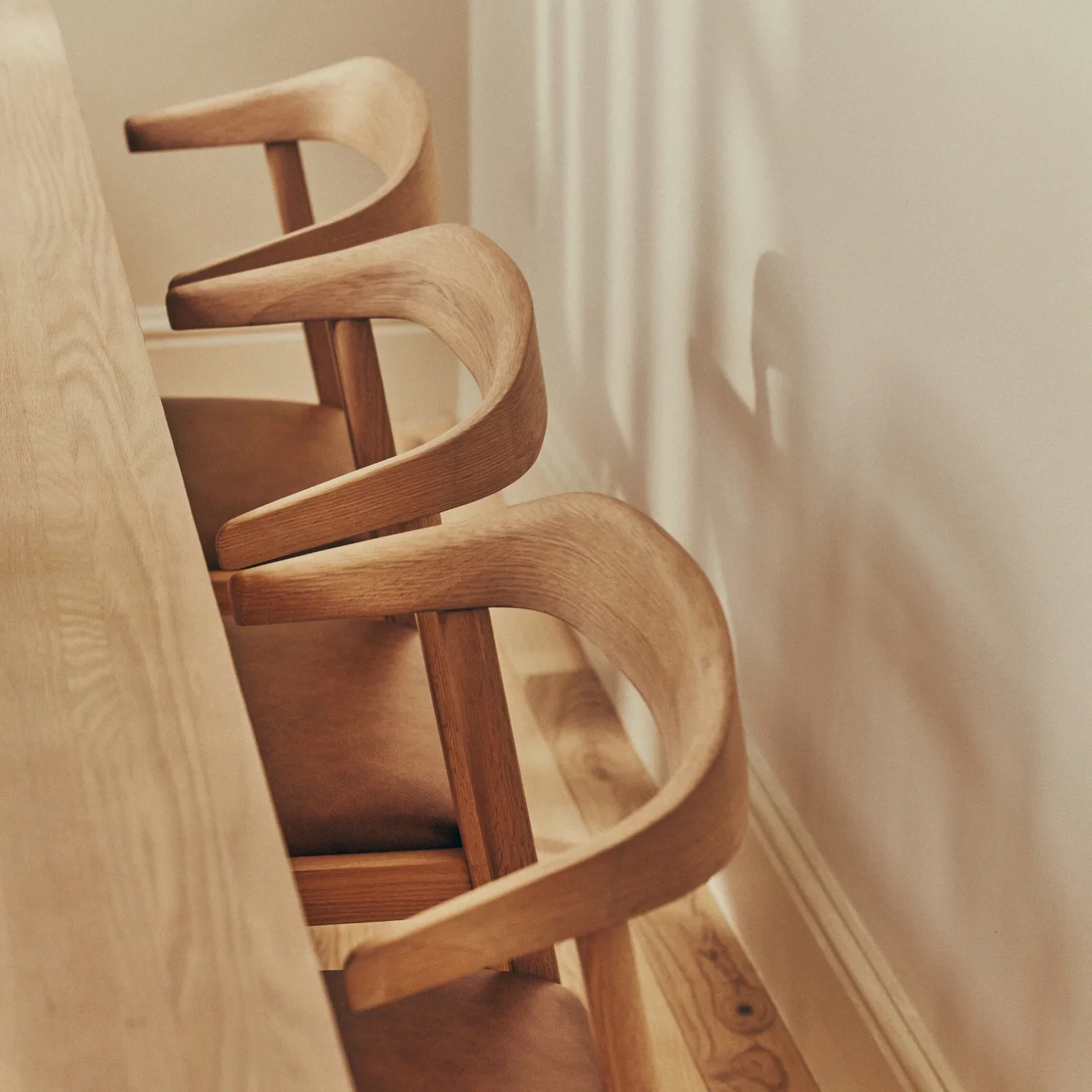 Borough Oak Dining Chair, Tan Leather - Image 4