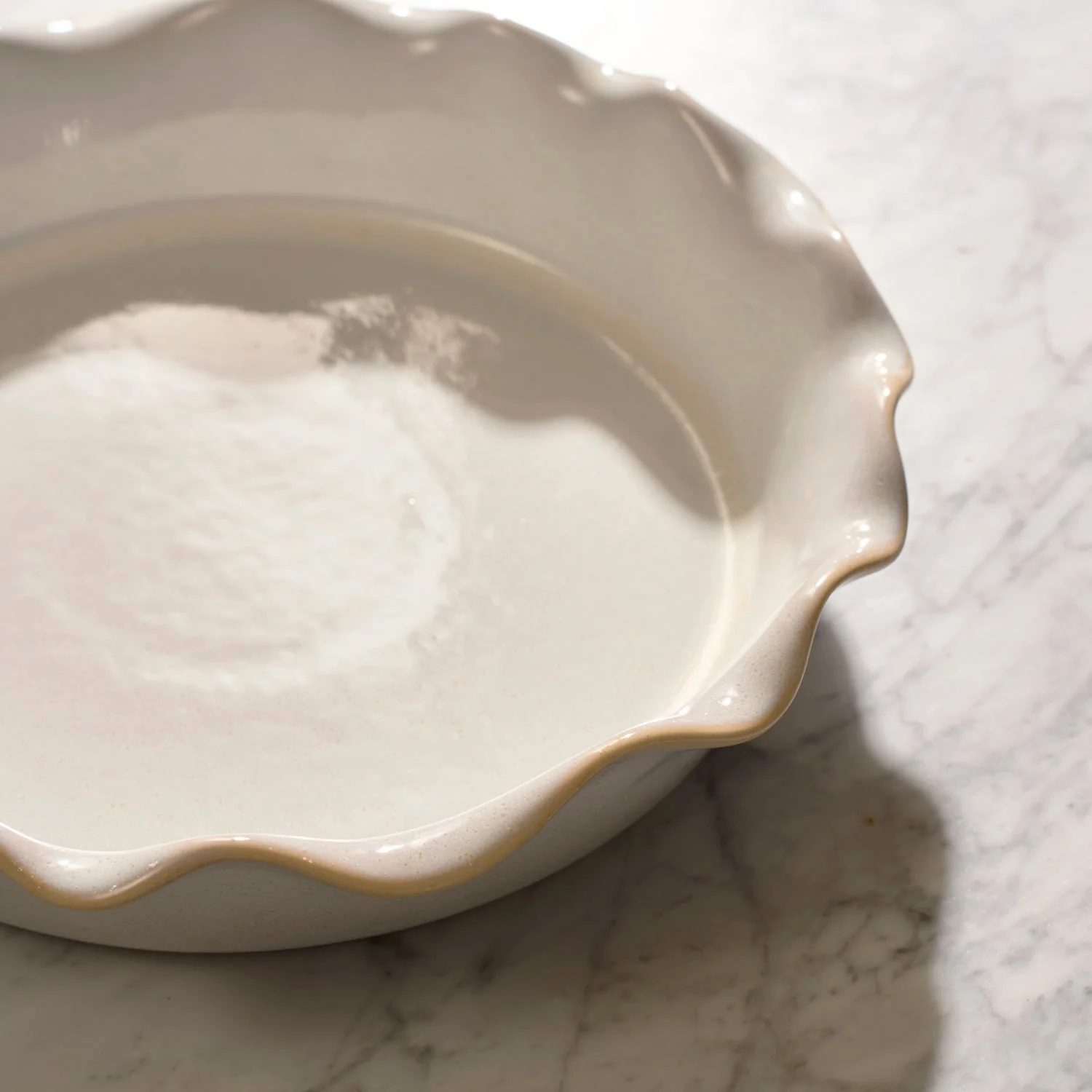 Bramley Stoneware Pie Dish, White - Image 2