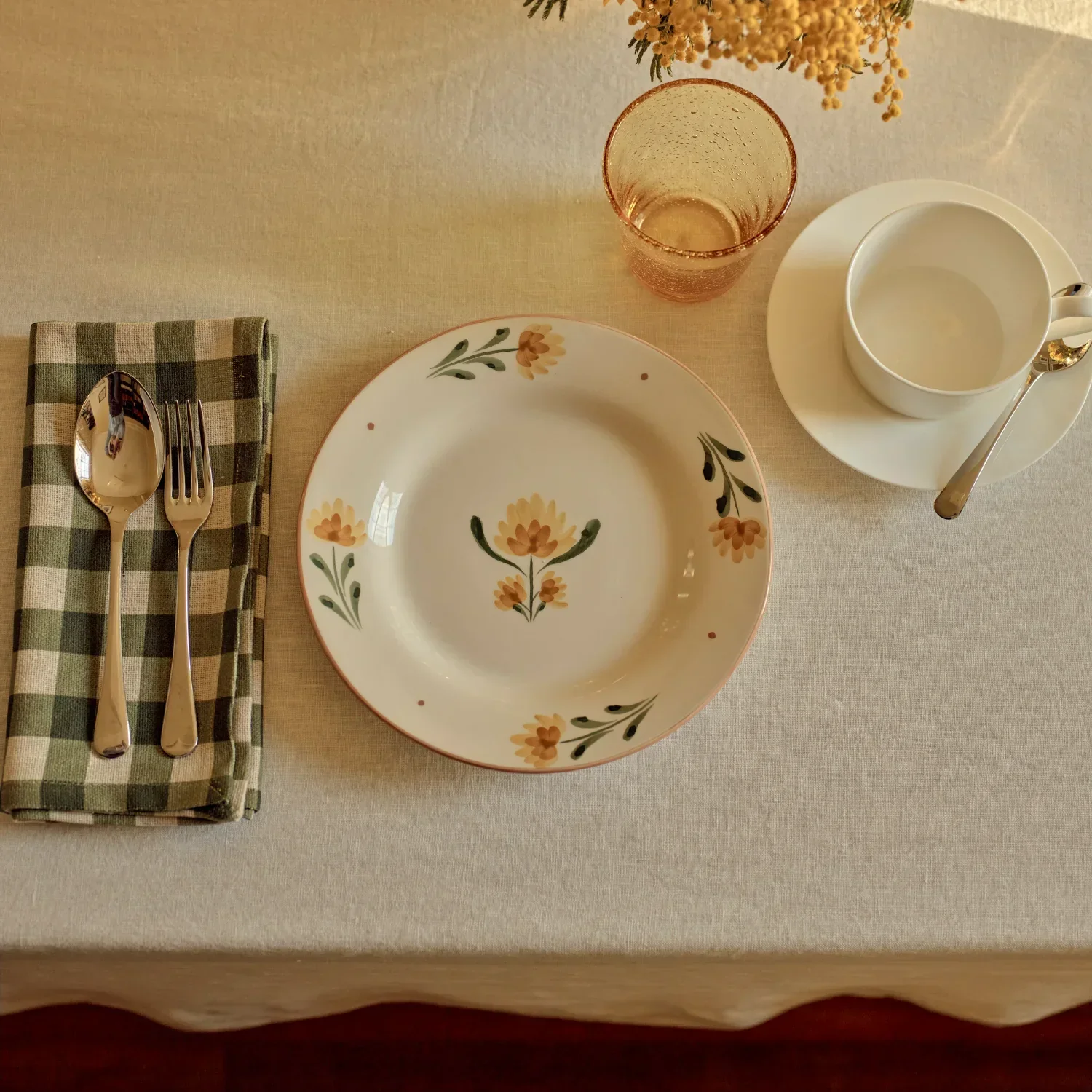 Callington Yellow Flower Dessert Plate - Image 3