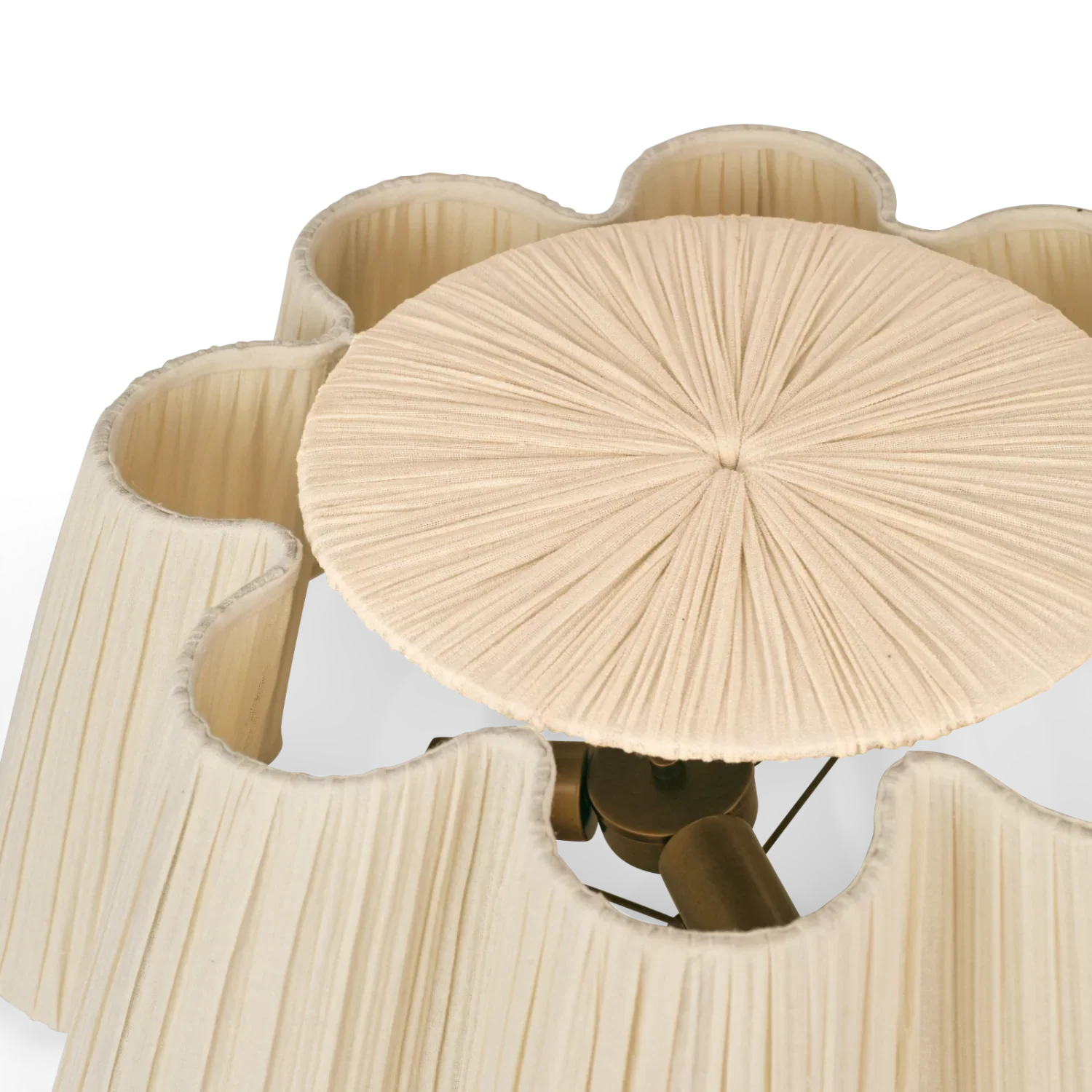 Cecile Large Gathered Linen Pendant Light - Image 5