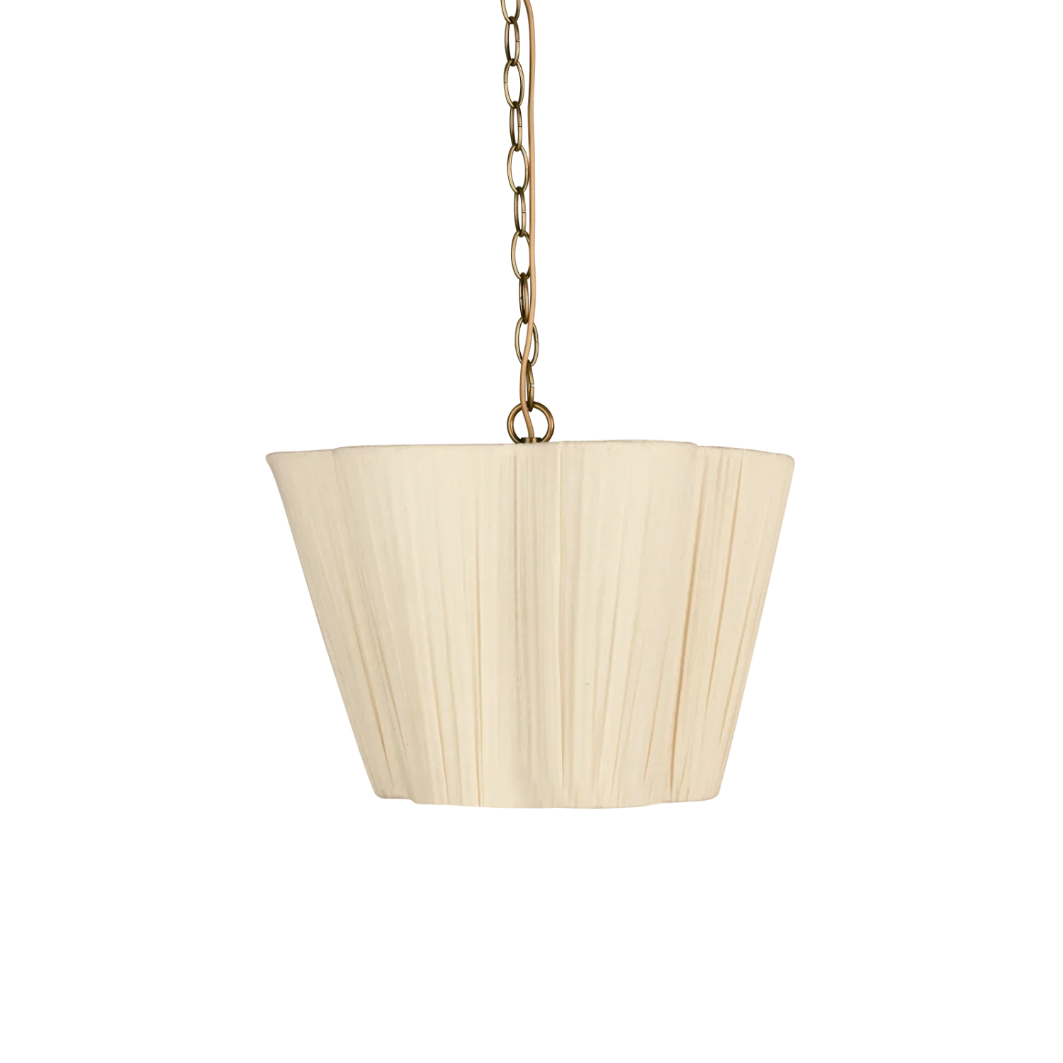 Cecile Small Gathered Linen Pendant Light - Image 4