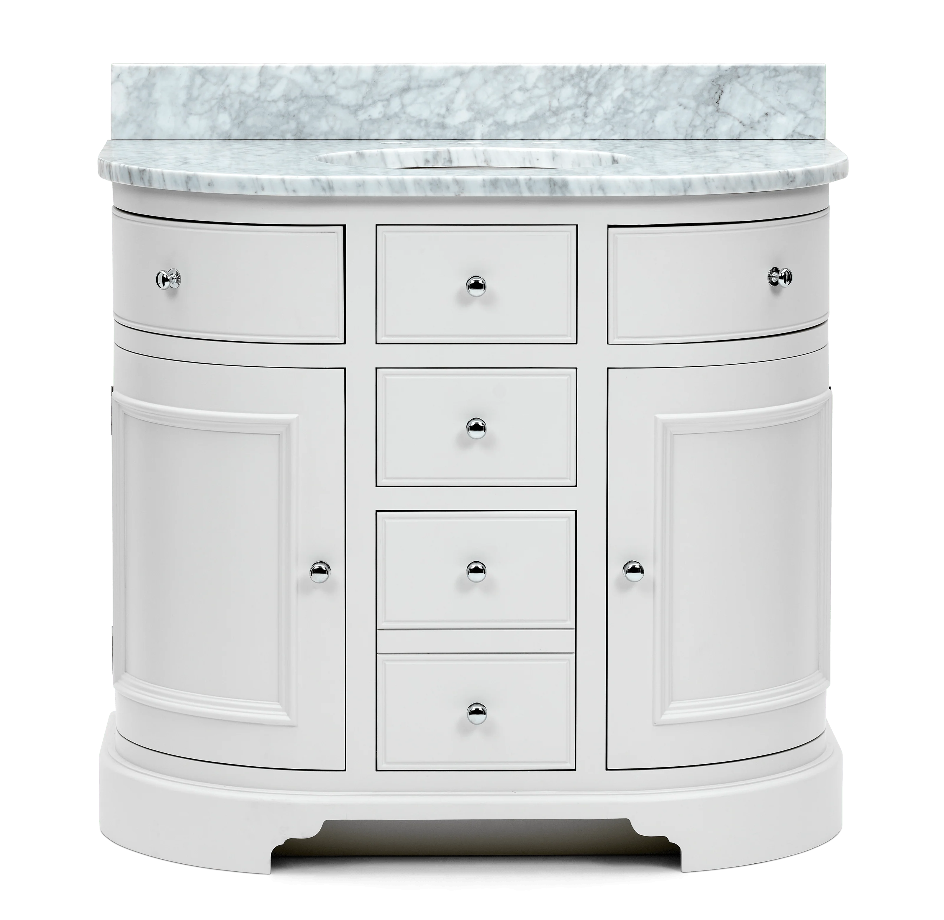 Chichester Curved Vanity Unit, 96cm - Image 5