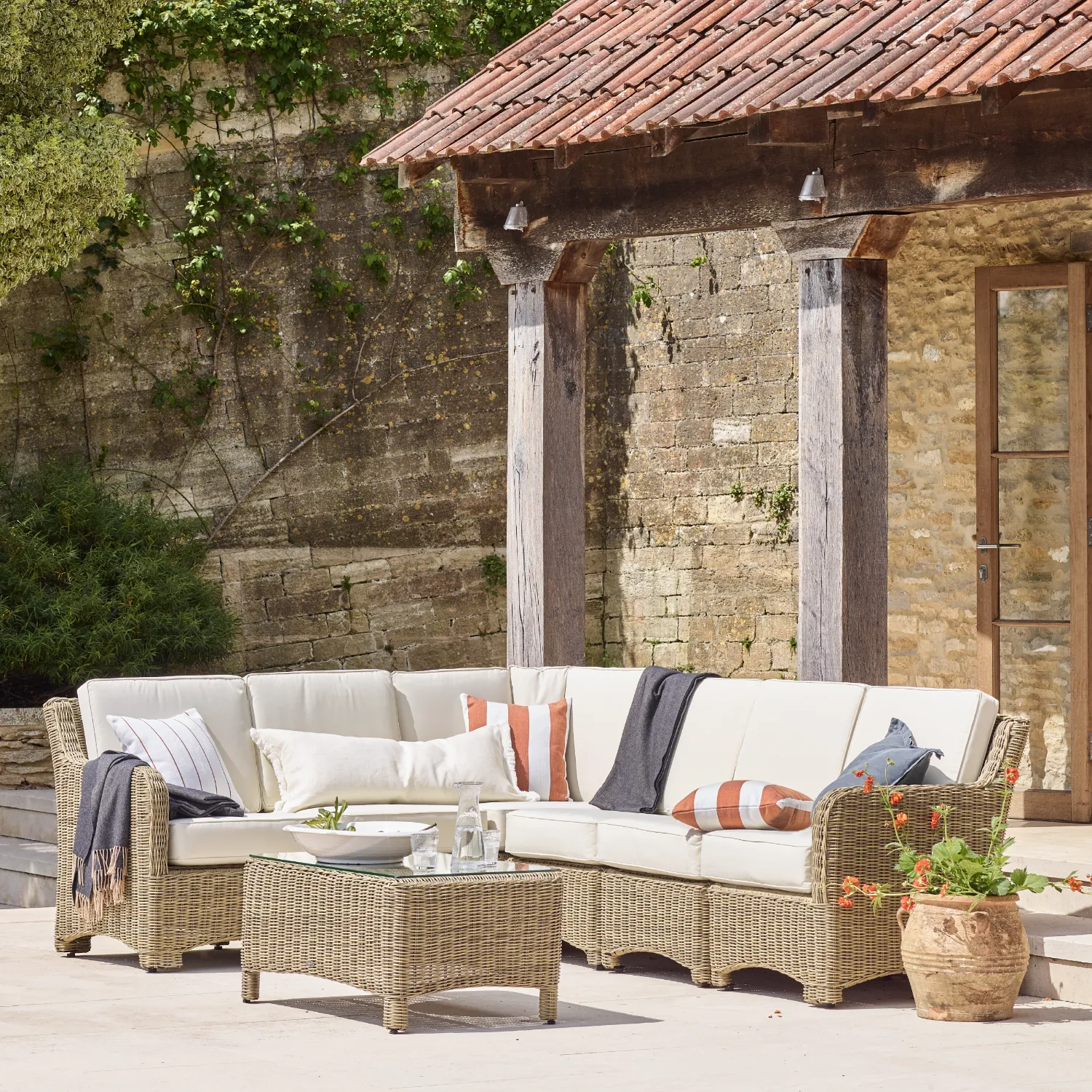 Compton Modular Wicker Garden Sofa Component - Image 8
