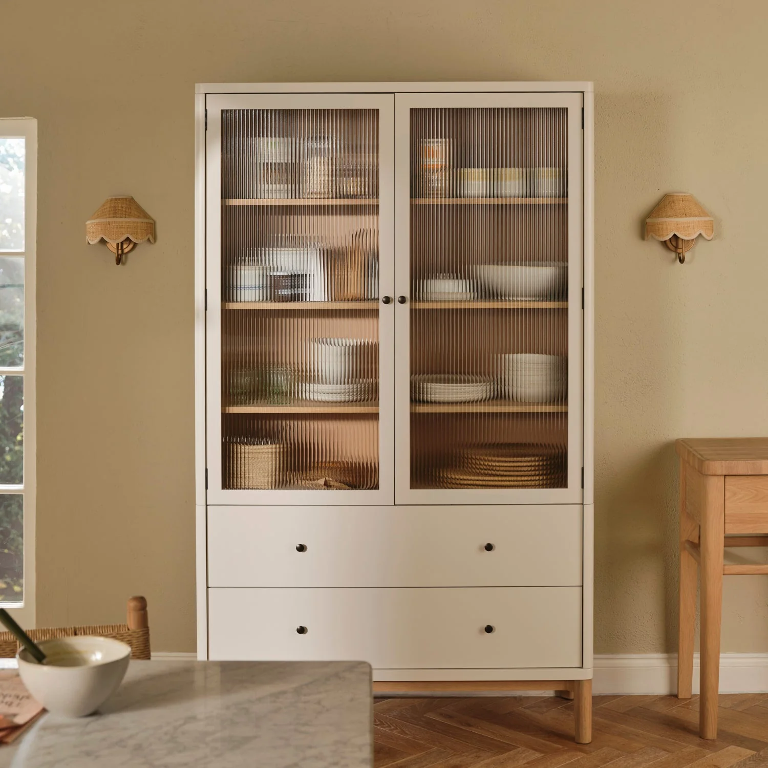 Farlow 1200 Full Height Freestanding Larder - Silver Birch - Image 2