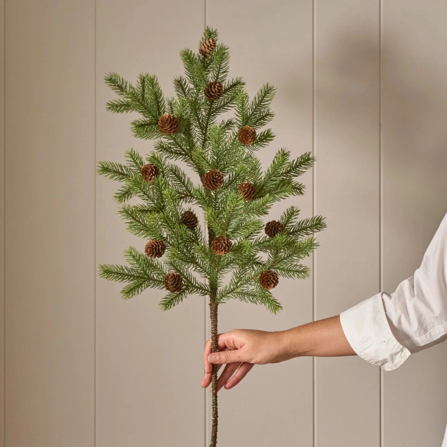 Faux Pine Foliage Spray, Green