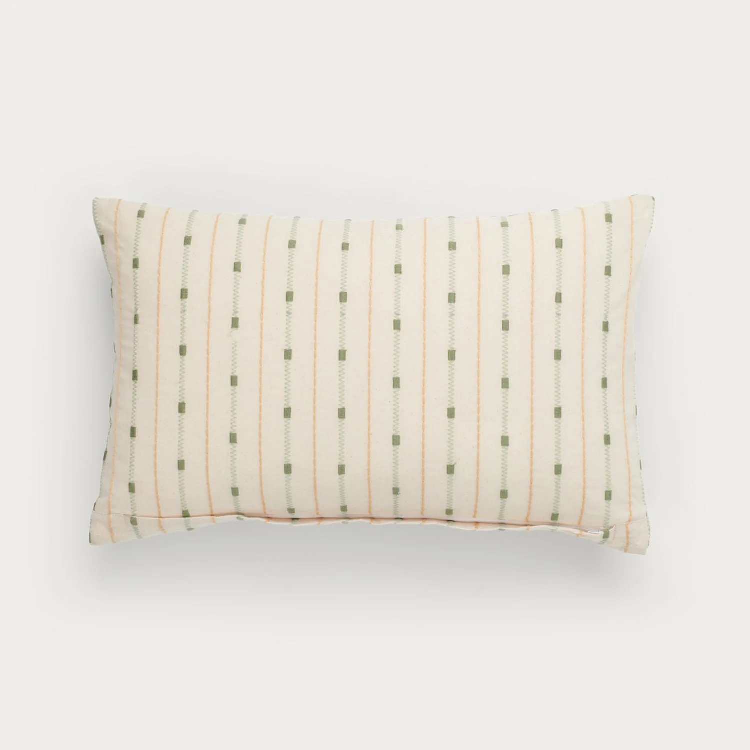 Frida Embroidered Bolster Cushion, Green - Image 6