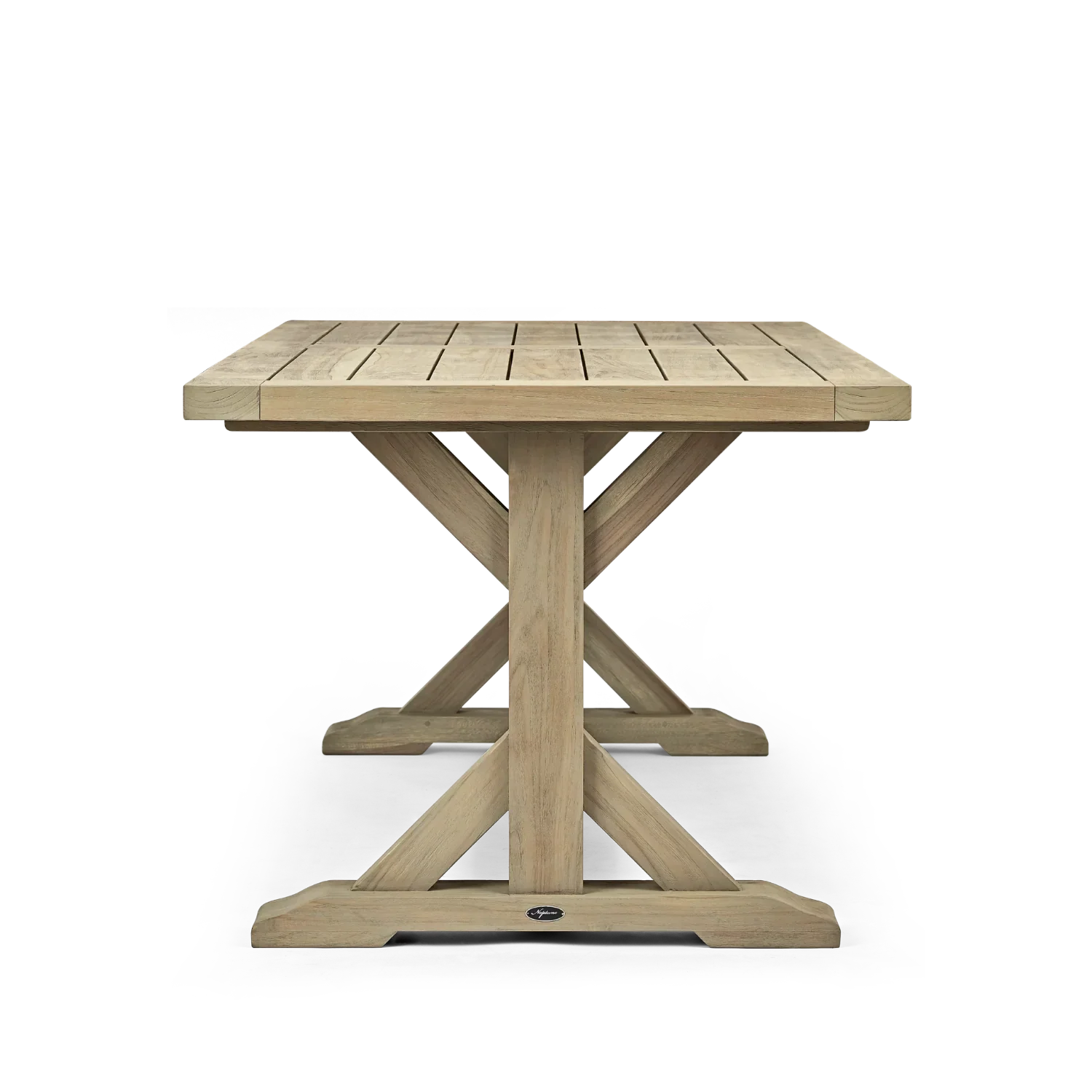 Harmondsworth 6 Seater Teak Garden Dining Table Set with Stanway Carver Chairs - Image 6