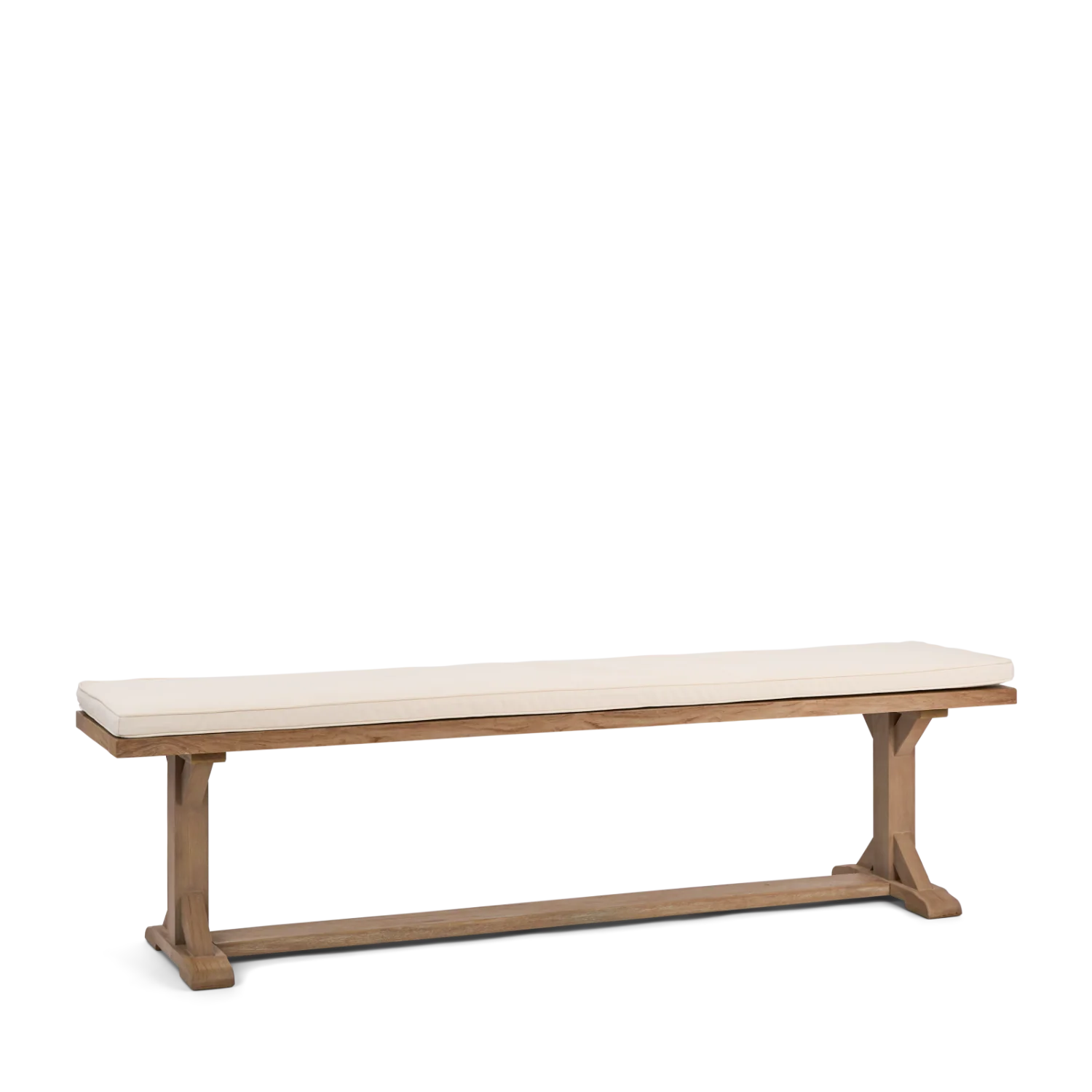 Harmondsworth 6 Seater Teak Garden Dining Table & Bench Set - Image 5