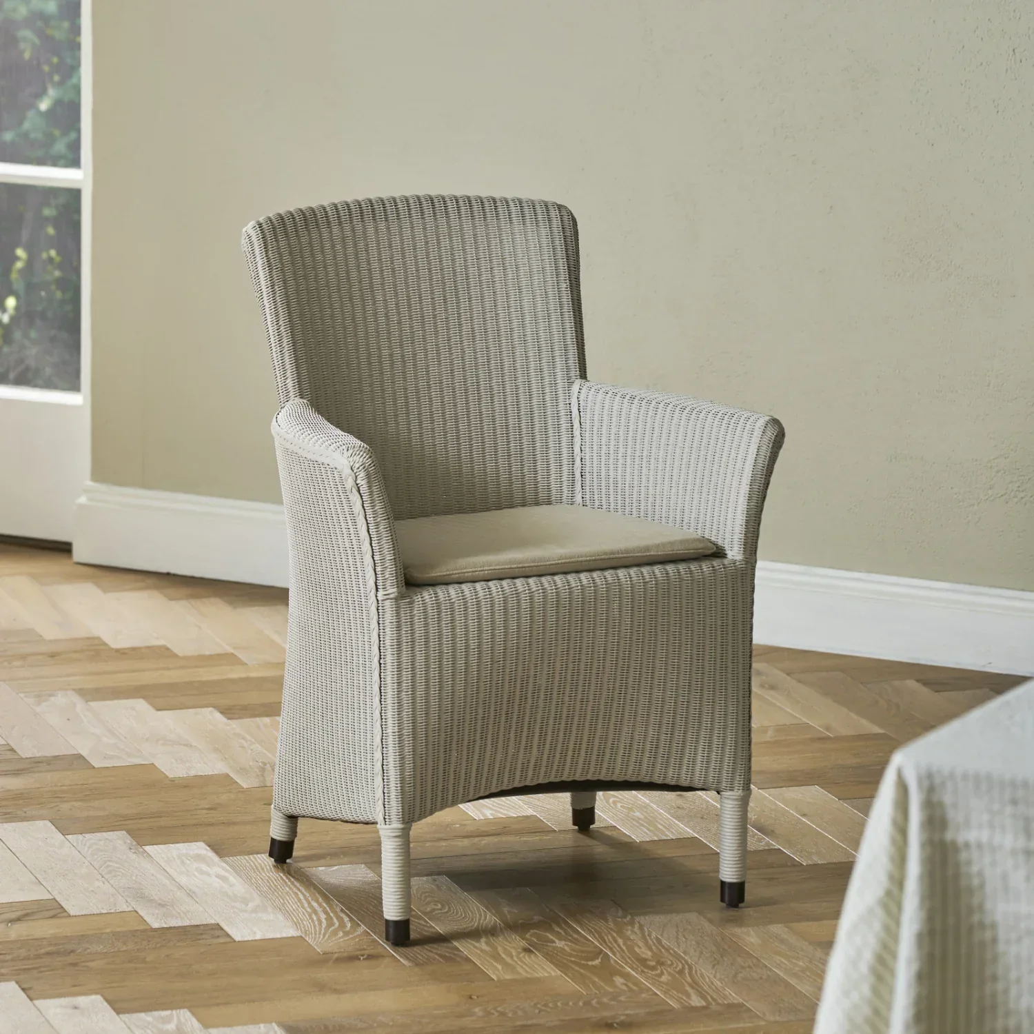 Havana Linen Carver Dining Chair Seat Cushion - Image 3