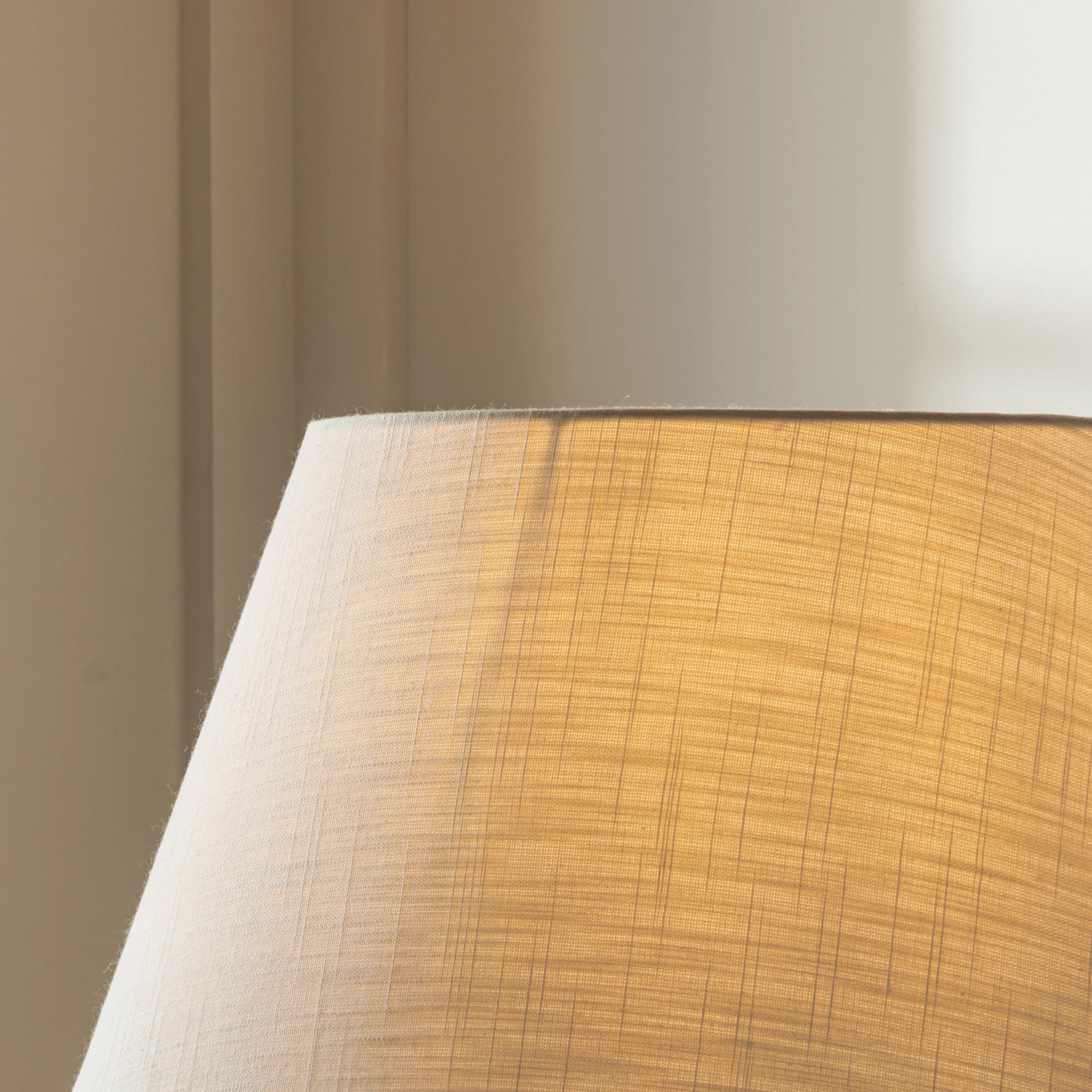 Henry Linen Empire Lampshade, Warm White - Image 7