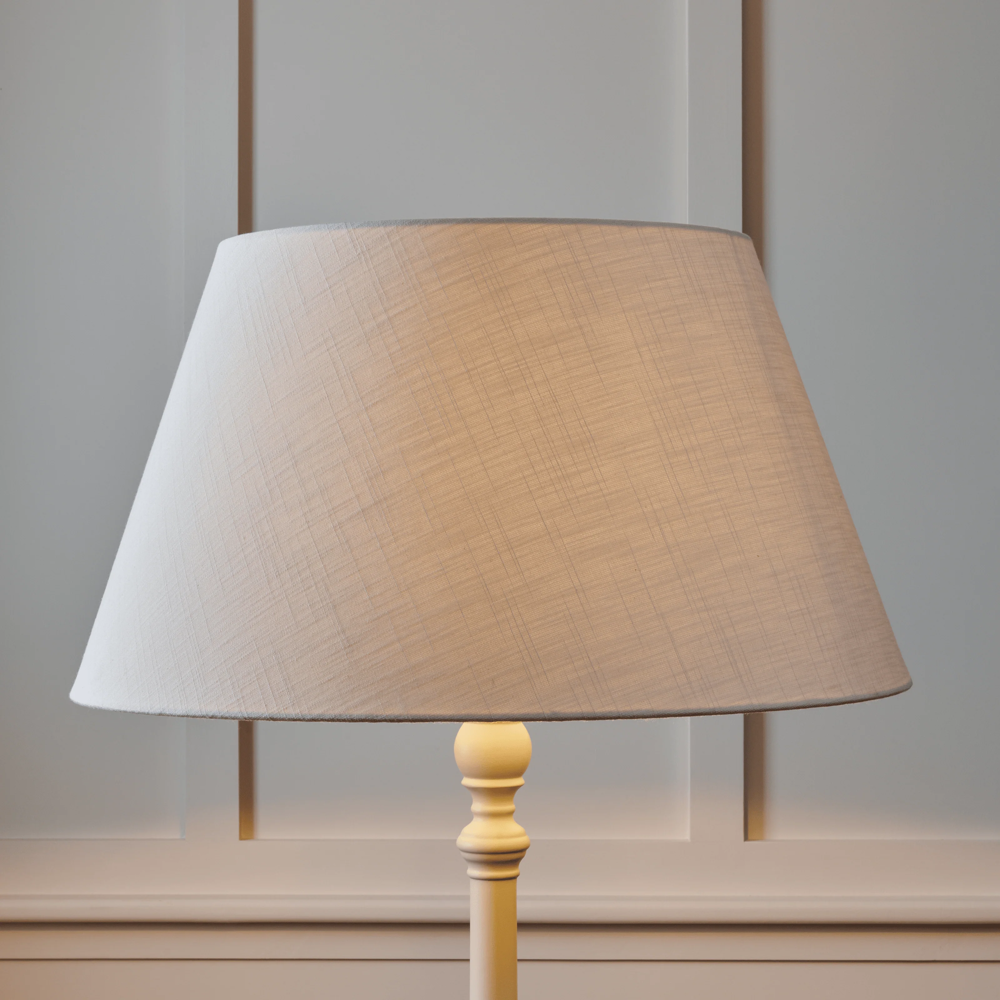 Henry Linen Empire Lampshade, Warm White - Image 9