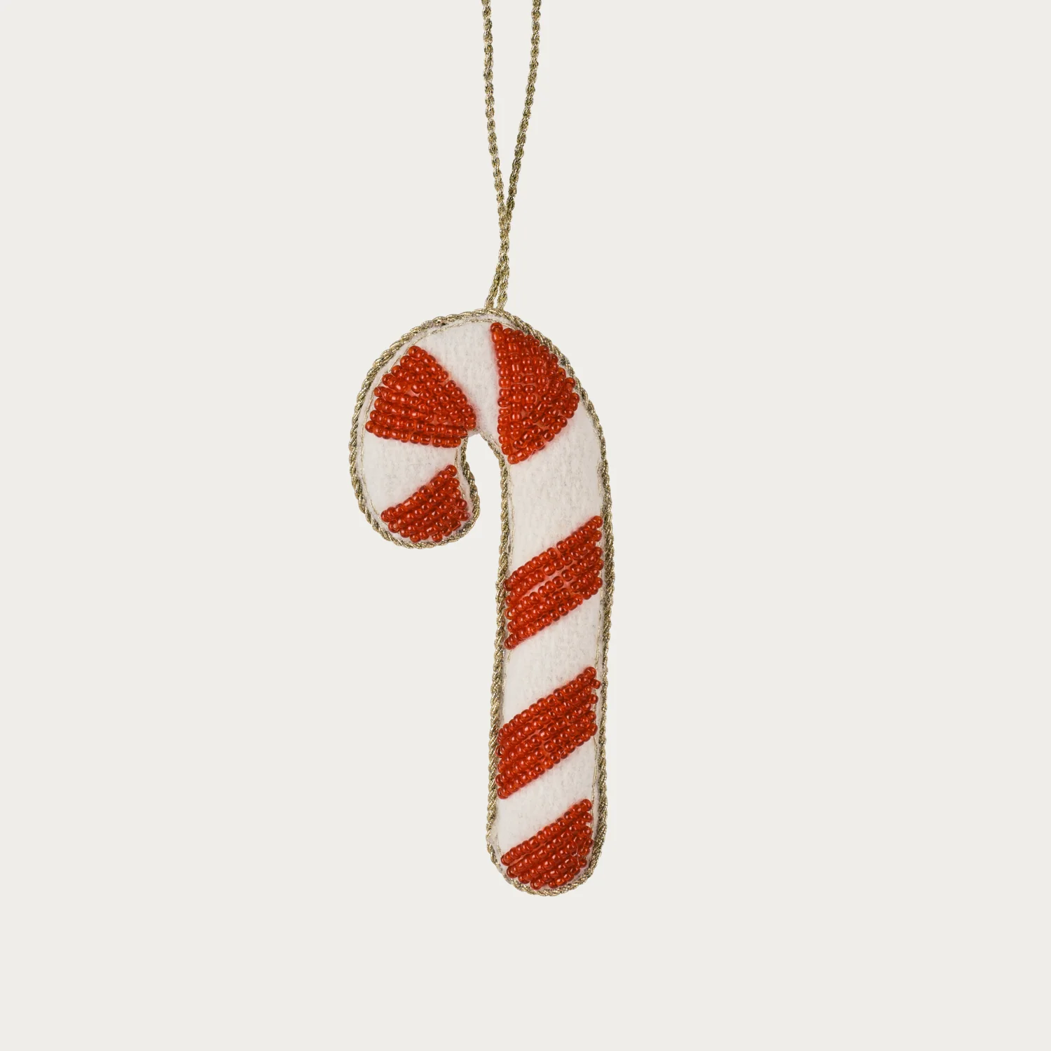 Highbury Beaded Candy Cane Hanging Decoration - Image 2