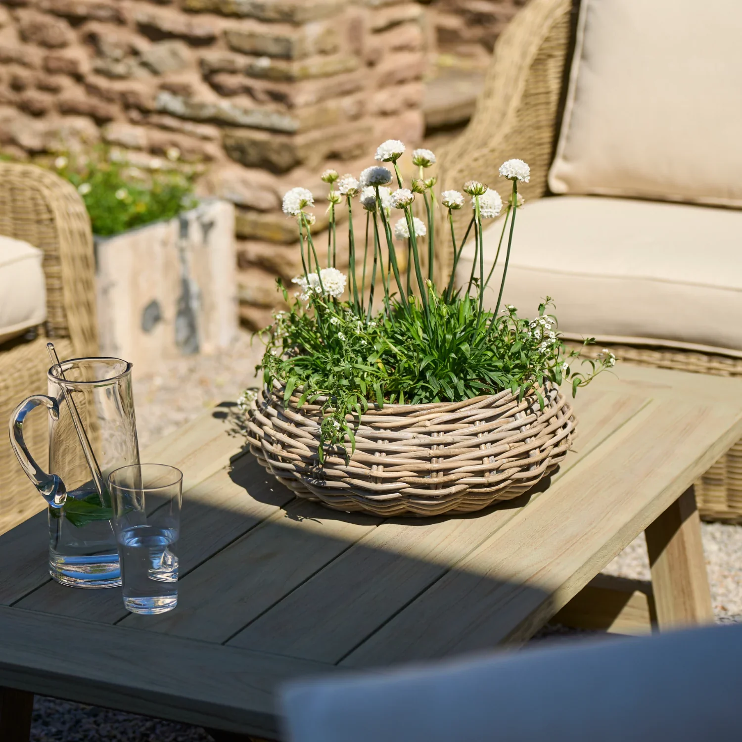 Littleton Wicker Round Basket