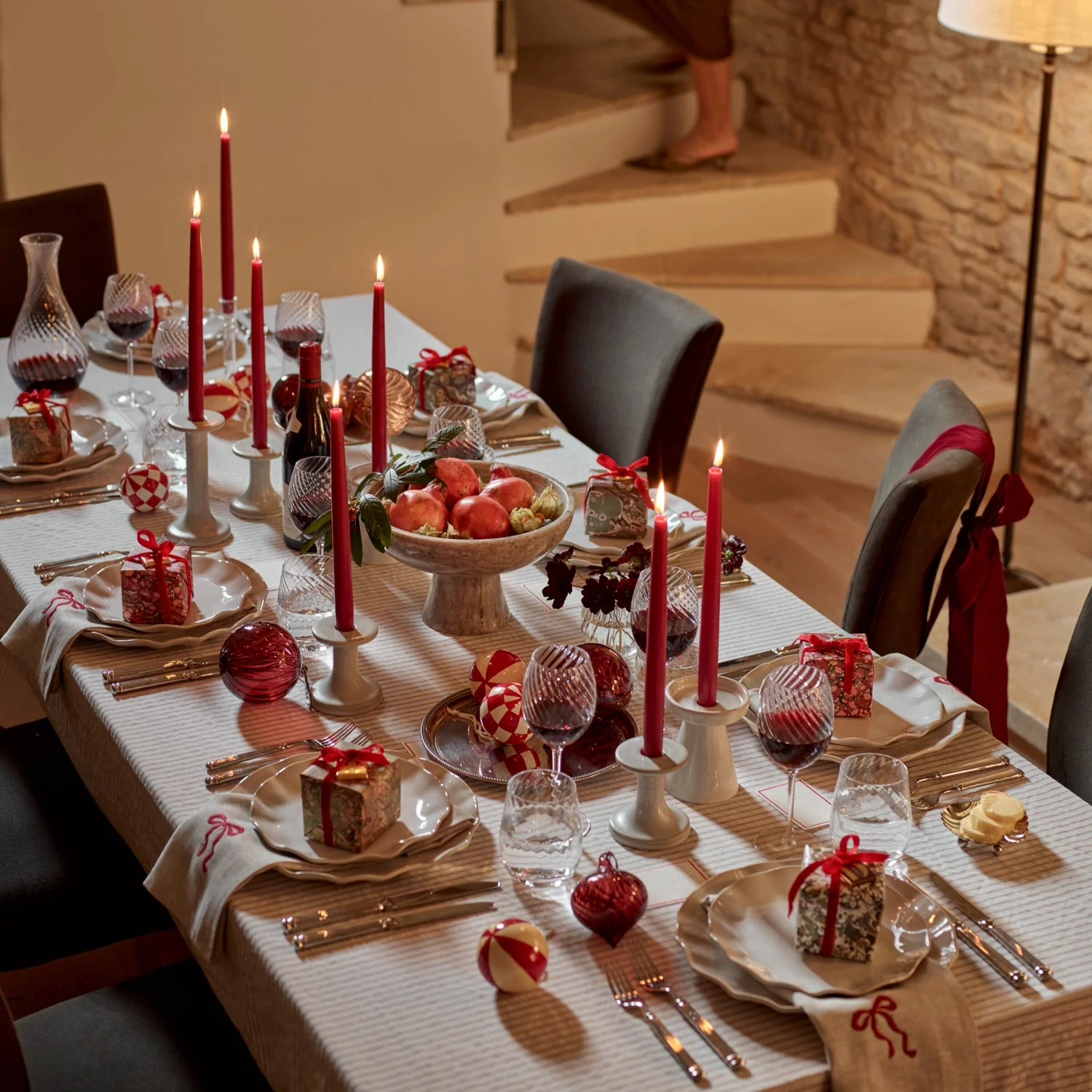 Maeve Cotton Linen Tablecloth, Clove - 350cm x 175cm - Image 4