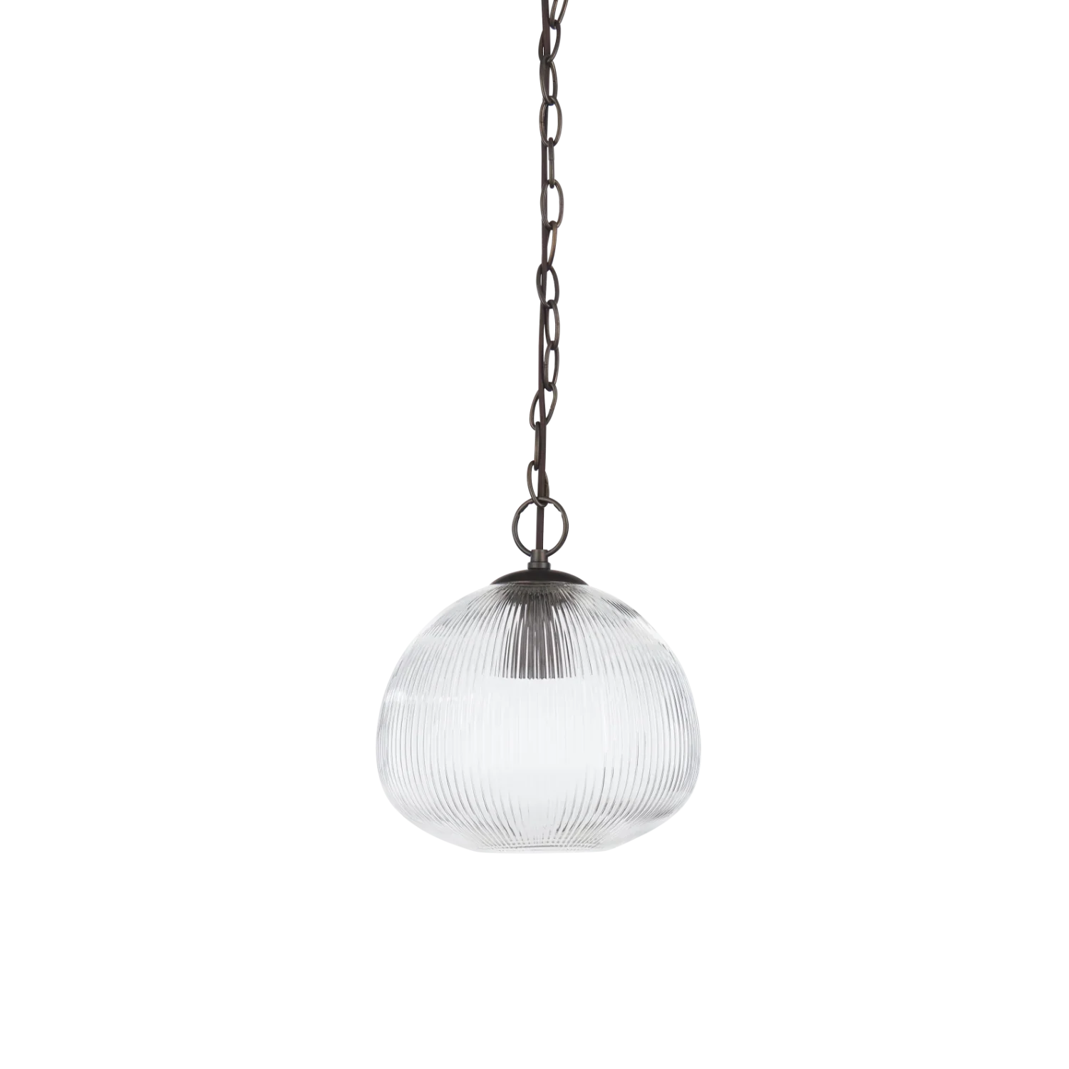 Malton Fluted Glass Round Pendant Light - Image 4