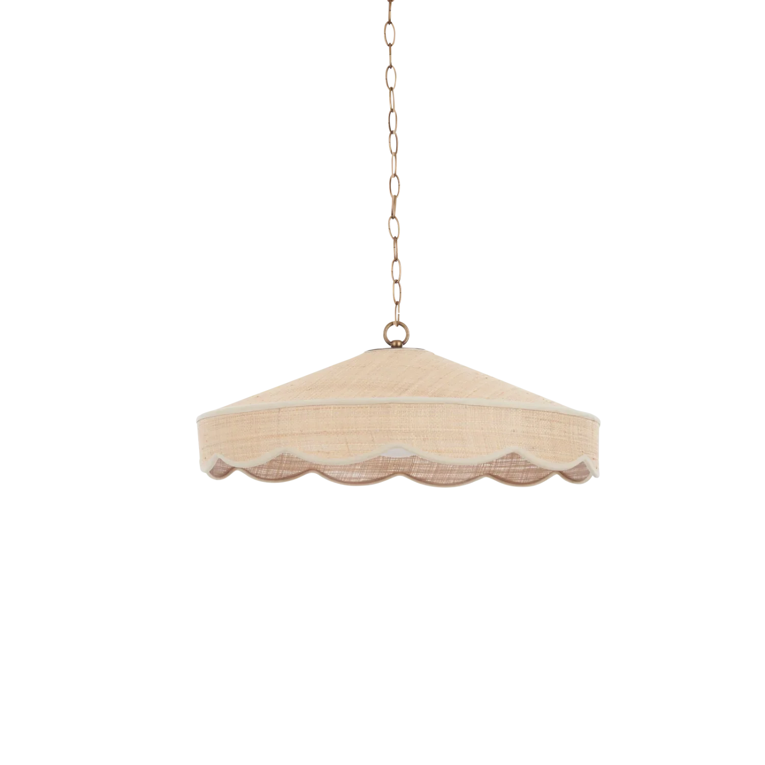 Marina Large Scalloped Raffia Pendant Light - Image 5