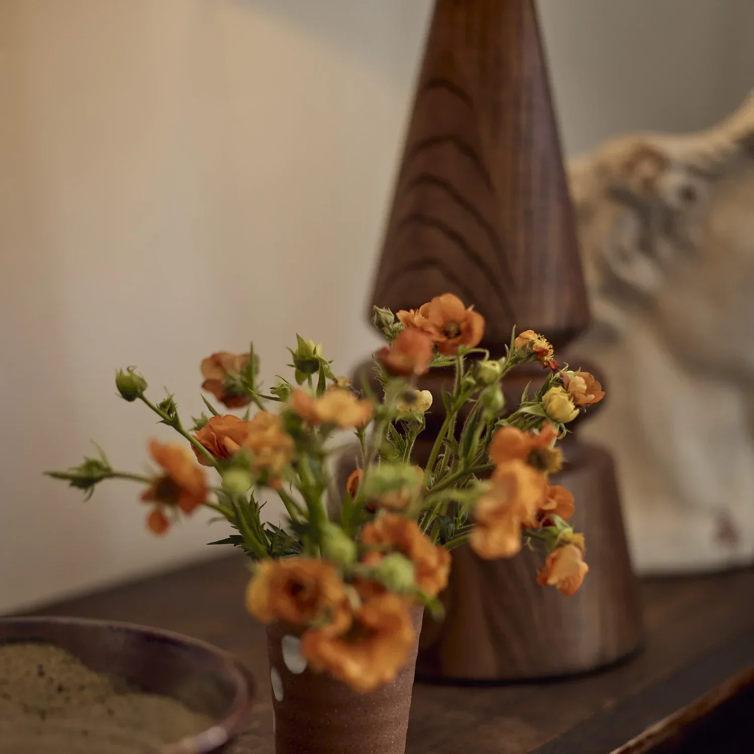 Mason Carved Wooden Table Lamp - Image 3