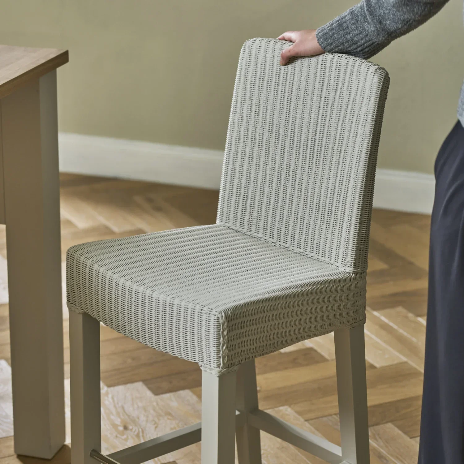 Montague Lloyd Loom High Back Bar Stool - Image 2