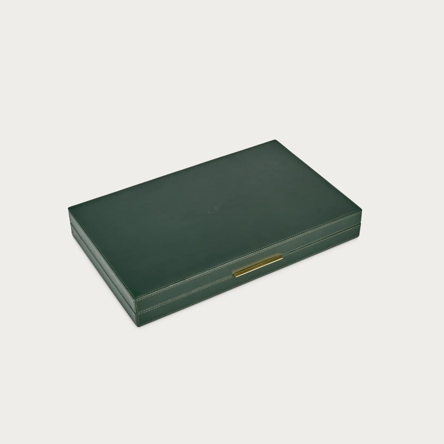 Neptune Leather Backgammon Set, Constable Green - Image 4