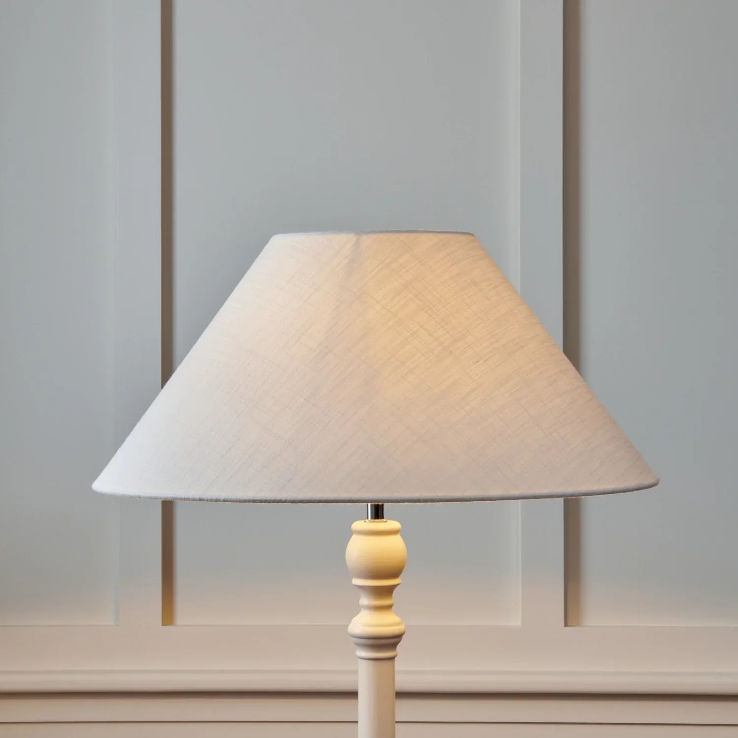 Oliver Linen Cone Lampshade, Warm White - Image 21