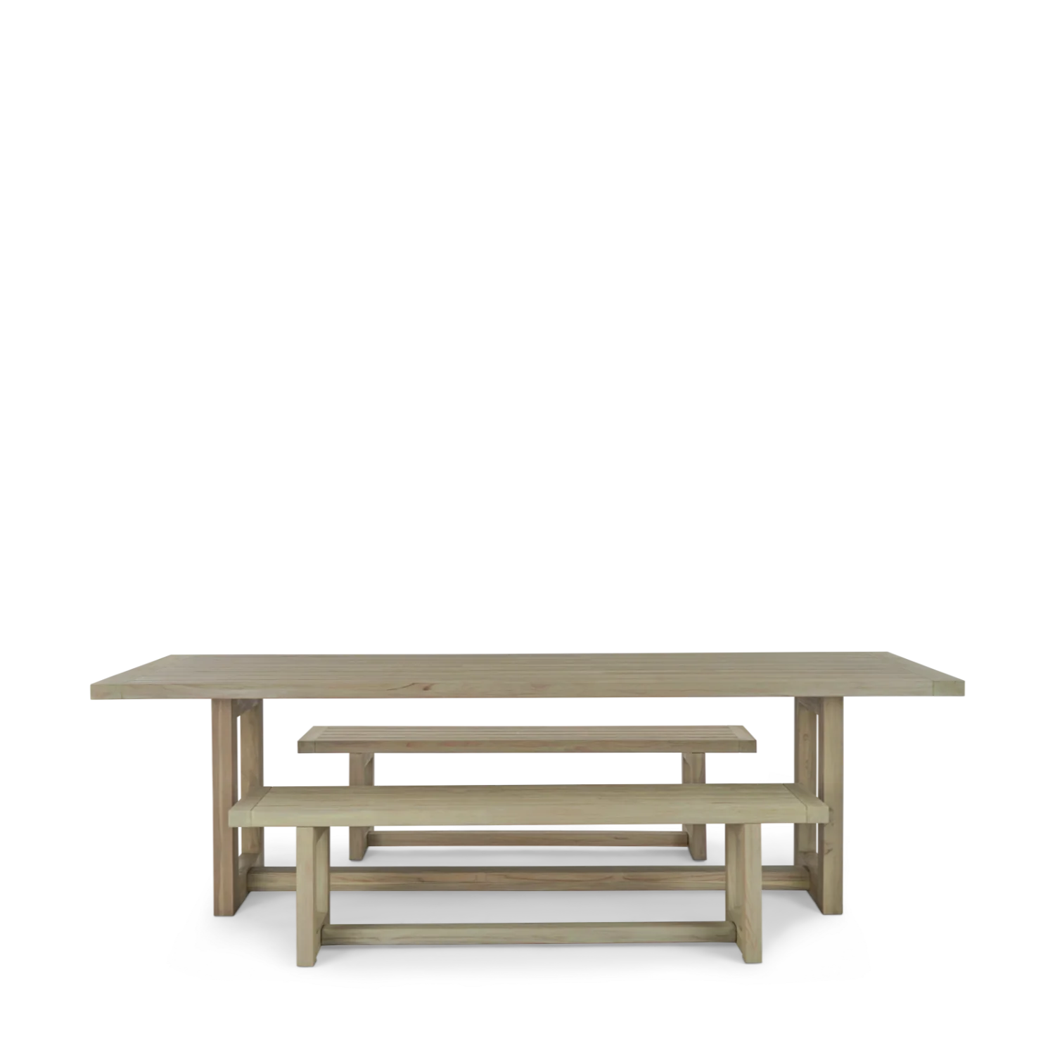 Pembrey 6 Seater Garden Dining Table & Bench Set - Image 8