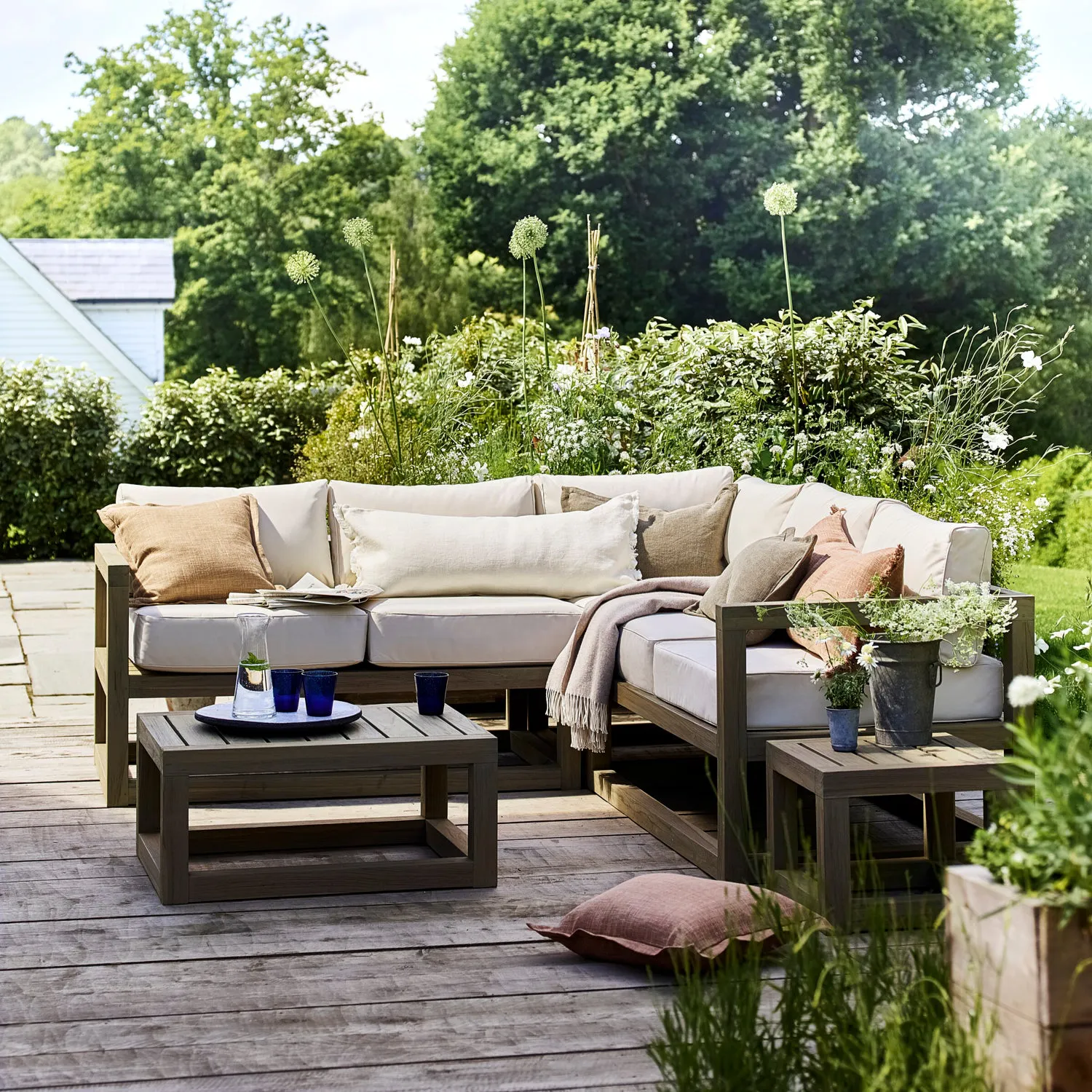 Pembrey Modular Teak Garden Sofa Component - Image 6