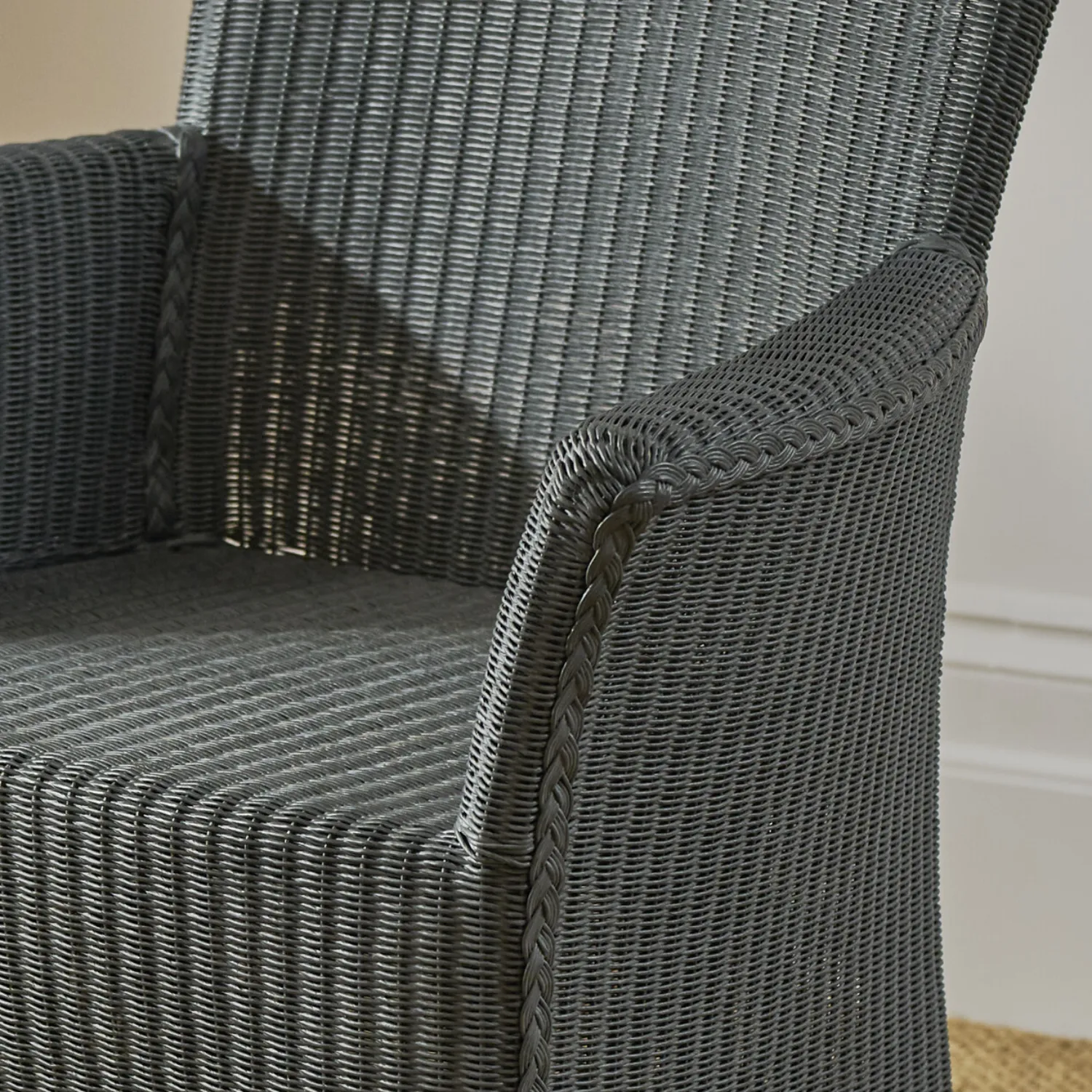 Renewed Havana Lloyd Loom Carver Dining Chair, Charcoal - Image 3