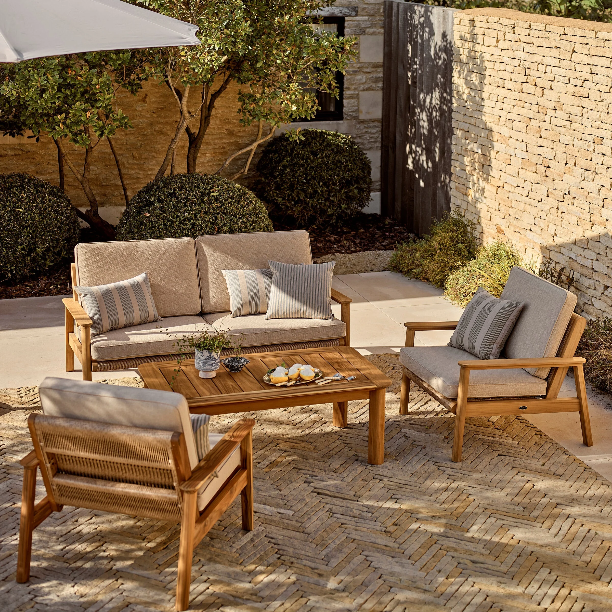 Renewed Kew Teak Garden Coffee Table - Image 3