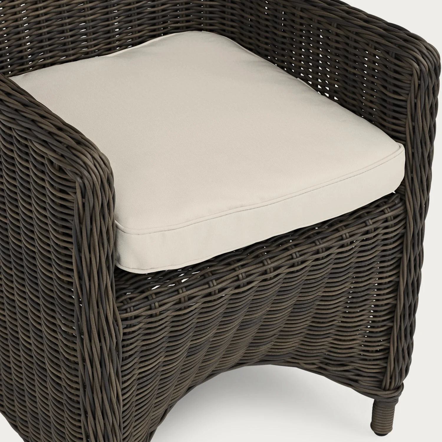 Stanway Wicker Garden Carver Dining Chair, Reed - Image 4