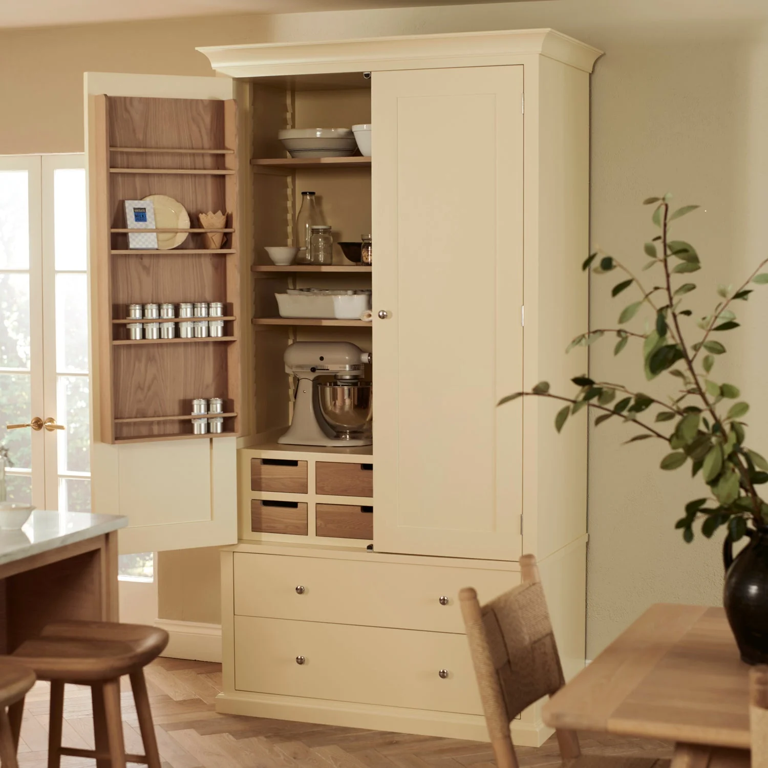 Suffolk 1100 Full Height Freestanding Larder - Driftwood - Image 6