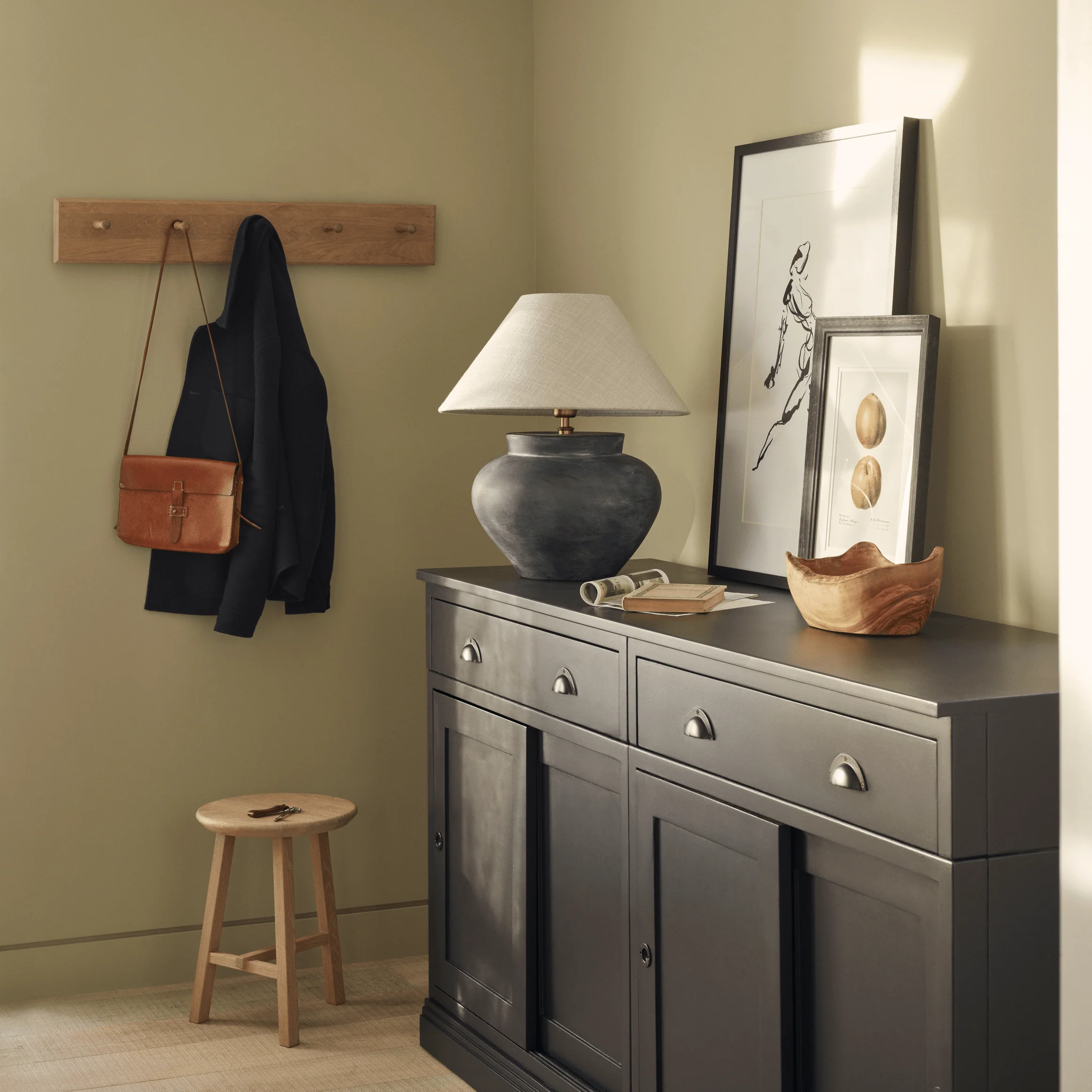 Wardley Oak Wall Coat Rack - Image 5