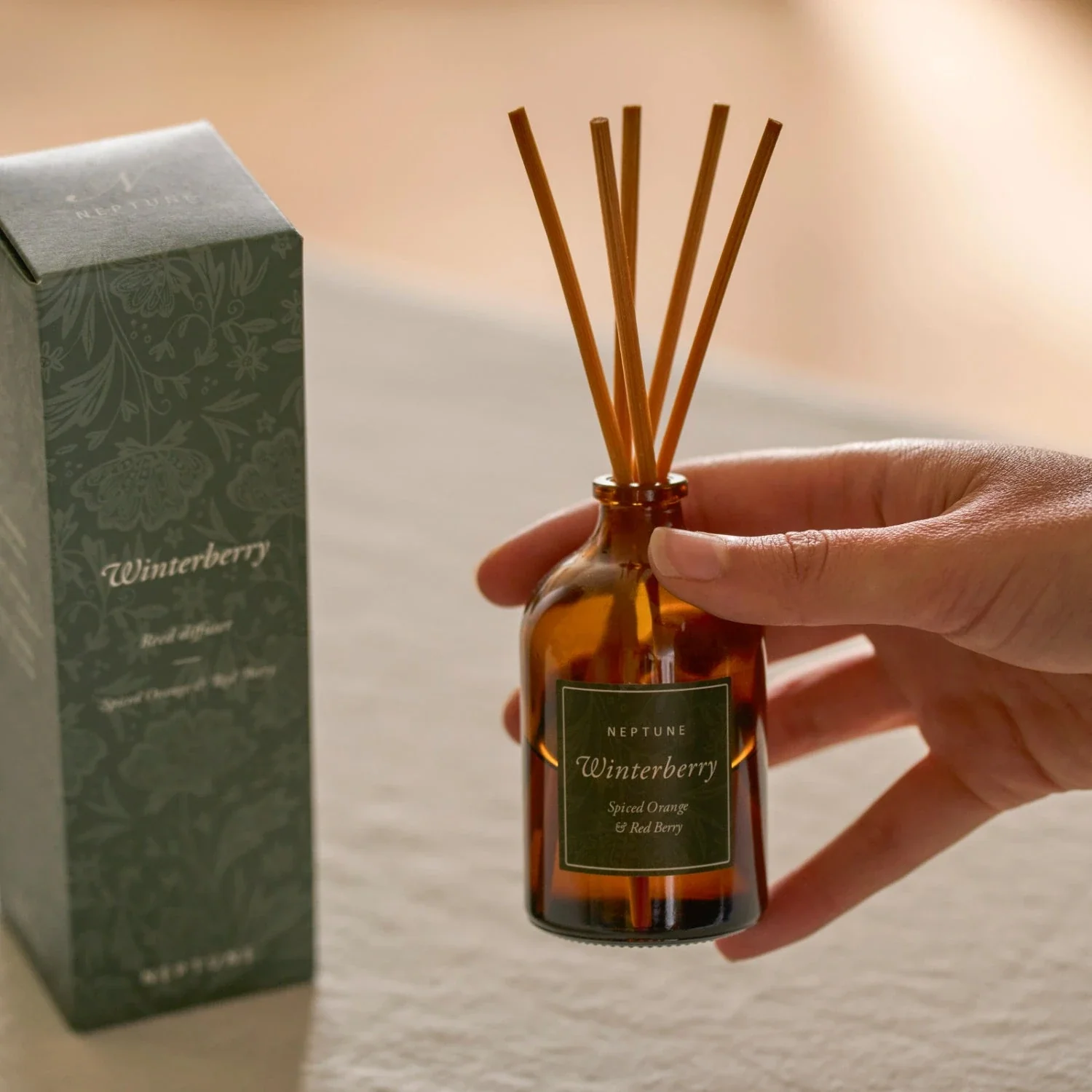 Winterberry Reed Diffuser, Spiced Orange & Red Berry - Image 2